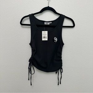 NEW Mighty Fine Juniors Ying-Yang Tank Top, L(juniors)